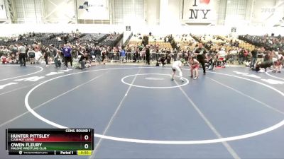 102 lbs Cons. Round 1 - Hunter Pittsley, Club Not Listed vs Owen Fleury, Malone Wrestling Club