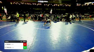 80 lbs Consolation - Jaxson Weber, Jersey 74 vs Casey Pekula, Seagull Wrestling Club