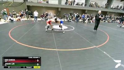 106 lbs Cons. Round 3 - Ian Garza, WA vs Jason Lin, CA