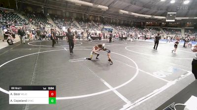 54 lbs Rr Rnd 1 - Anniyah Bear, Mojo Grappling Academy vs Avlyn Copeland, Springdale Youth Wrestling