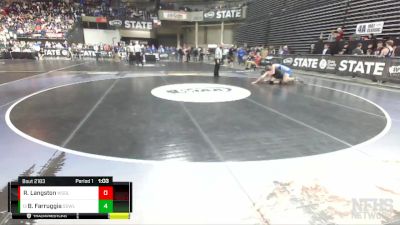 2A 160 lbs Quarterfinal - Bryce Farruggia, Sedro-Woolley vs Ryan Langston, Washougal