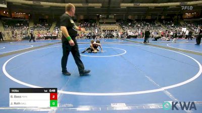 110 lbs Consi Of 8 #1 - Bodey Boss, Poteau Youth Wrestling Academy vs Jaxton Roth, Sallisaw Takedown Club