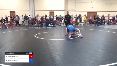 52 kg Cons 32 #2 - Noah Callirgos, Grindhouse Wrestling Club - East vs Aidan McClure, Suplex Wrestling Club