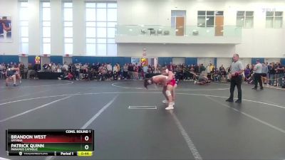 157 lbs Cons. Round 1 - Patrick Quinn, Paramus Catholic vs Brandon West, Smyrna