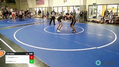 132-140 lbs Consi Of 8 #2 - Trey Vaughn, Skiatook Youth Wrestling 2022-23 vs Braxton Ortiz, Sperry Wrestling Club