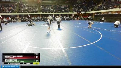 86 lbs Cons. Semi - Gage Heying, Ironhawk Wrestling Academy vs Beckett Loughren, Indee Mat Club