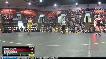 144 lbs Semifinals (8 Team) - Blake English, Whitehall HS vs David Clemons, Algonac HS
