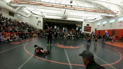 45 lbs Round 5 - Kade Woodward, Powell Wrestling Club vs Gracie Saldana, Powell Wrestling Club