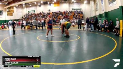 285 lbs Cons. Round 5 - Fares Sabe, Cypress vs Jerry Carlos, Eisenhower