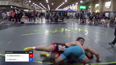 92 kg Rnd Of 16 - Elijah Diakomihalis, New York vs Jaxon Penovich, Illinois