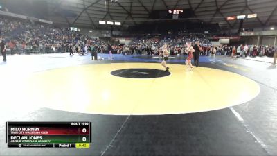 98 lbs Champ. Round 2 - Milo Hornby, Twin City Wrestling Club vs Declan Jones, Ascend Wrestling Academy