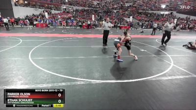 79 lbs Cons. Round 2 - Ethan Schulist, Wittenberg-Birnamwood vs Parker Olson, Cedarburg Matdogs