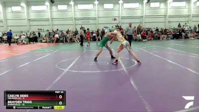 132 lbs Finals (2 Team) - Brayden Trigg, Barnesville vs Caelyb Sides, Tar River WC