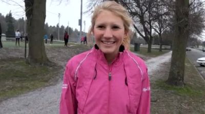 Molly Grabill before 2 mile 2011 Brooks PR Invite