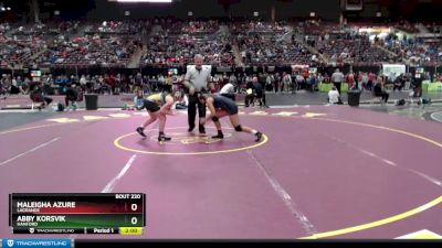 126 lbs Champ. Round 2 - Abby Korsvik, Hanford vs Maleigha Azure, LaGrande