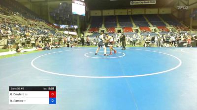 220 lbs Cons 32 #2 - Ronald Cordero, Pennsylvania vs Ryan Rambo, Wisconsin