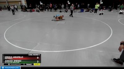 106 lbs Cons. Round 5 - Aodhan Jimenez, 512 Outlaw Wrestling vs Joshua Jaramillo, New Mexico