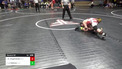 110 lbs Round Of 32 - Cole Organiscak, Bentworth vs James Katona, Colonial(PW)