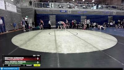 170 lbs Round 5 - Max DeDera-Ferrari, Mountain View High School vs Britton Sorenson, Bonneville Wrestling Club