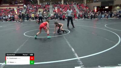 80 lbs Quarterfinal - Zandon Ness, Ridge Wrestling vs Garrett Cookman, MWC Wrestling Academy