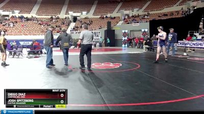 D2-120 lbs Cons. Round 1 - Diego Diaz, Canyon Del Oro vs Josh Spitzberg, Cactus Shadows