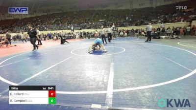 110 lbs Consi Of 8 #2 - Cannon Ballard, Collinsville Cardinal Youth Wrestling vs Roper Campbell, Collinsville Cardinal Youth Wrestling