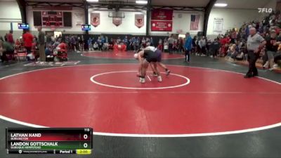 113 lbs Round 2 - Landon Gottschalk, Dubuque Hempstead vs Lathan Hand, Burlington