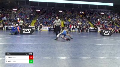 67 lbs Round Of 16 - Jackson Bish, Harborcreek vs Colton Writt, Greensburg Salem