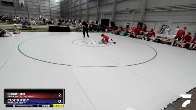 94 lbs Round 2 (8 Team) - Bobby Lima, Oklahoma Outlaws Blue vs Cade Sursely, Minnesota Red