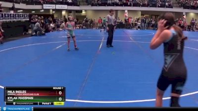 70 lbs Round 1 - Mila Ingles, Waverly Area Wrestling Club vs Kylah Massman, THWC