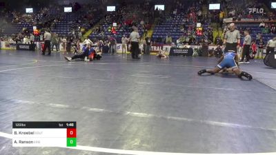 120 lbs Semifinal - Blake Knoebel, Southern Columbia vs Amanee Ranson, Erie