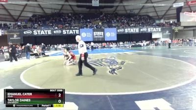 3A 126 lbs Quarterfinal - Taylor Daines, University vs Emanuel Cater, Silas