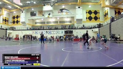 67 lbs Cons. Round 3 - Boaz Roland, Central Indiana Academy Of Wrestling vs Cyrus Drambarean, International Gryphons Wrestling Club