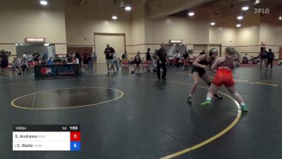 145 lbs Rnd Of 32 - Sydney Andrews, Wisconsin vs Clare Waite, Team Idaho Wrestling Club