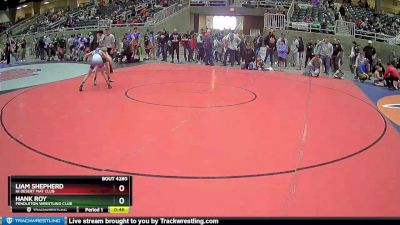 77 lbs Semifinal - Liam Shepherd, Hi Desert Mat Club vs Hank Roy, Pendleton Wrestling Club