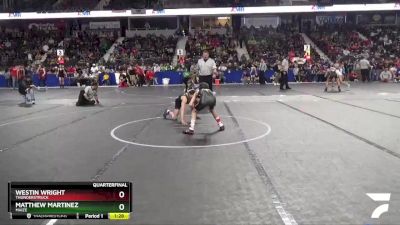 92 lbs Quarterfinal - Matthew Martinez, Maize vs Westin Wright, Thunderstruck