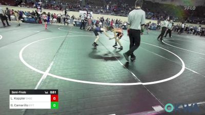 70 lbs Semifinal - Liam Kappler, Choctaw Ironman Youth Wrestling vs Gus Camarillo, Standfast