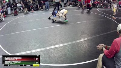 70 lbs Round 2 (6 Team) - Colton Wiseman, Indiana Gold vs Ryker Gugelman, Nebraska Maize