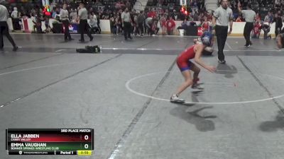 60 lbs 3rd Place Match - Ella Jabben, Caney Valley vs Emma Vaughan, Bonner Springs Wrestling Club