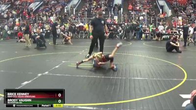 46 lbs Quarterfinal - Brody Vaughn, Beaverton WC vs Brice Kenney, Kent City Youth Wrestling