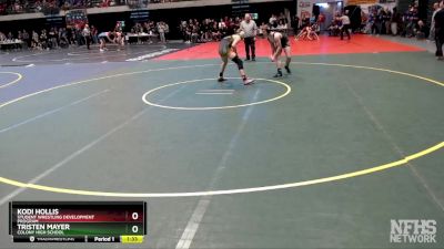 145 lbs Quarterfinal - Kodi Hollis, Student Wrestling Development Program vs Tristen Mayer, Colony High School