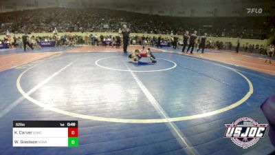 52 lbs Round Of 32 - Kamdyn Carver, D3 Wrestling Cluib vs Wyatt Goodson, NORTH DESOTO WRESTLING ACADEMY