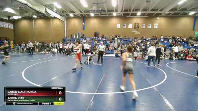 72 lbs Semifinal - Laker Nau Rarick, Westlake vs Aspen Day, Excalibur Wrestling Club