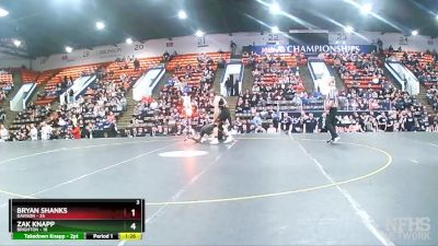 165 lbs Quarterfinals (8 Team) - Zak Knapp, Brighton vs Bryan Shanks, Davison