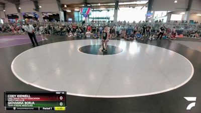 100 lbs Quarterfinal - Giovanna Borja, Team Xtreme Wrestling vs Cody Kidwell, Lake Travis Youth Association Wrestling Club