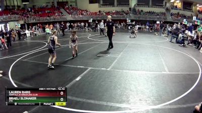 54-56 lbs Cons. Semi - Braeli Slonaker, 2TG vs Lauren Barg, Norfolk Jr Wrestling Club