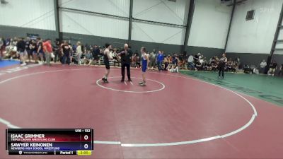 132 lbs Quarterfinal - Isaac Grimmer, Triple Crown Wrestling Club vs Sawyer Keinonen, Newberg High School Wrestling