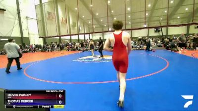 150 lbs Cons. Round 4 - Oliver Paisley, WA vs Thomas DeBoer, CA