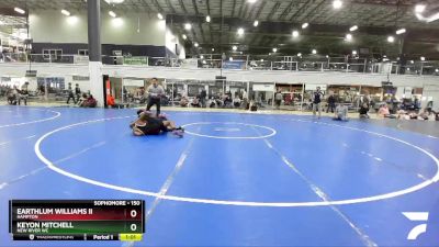 150 lbs Quarterfinal - Keyon Mitchell, New River WC vs Earthlum Williams Ii, HAMPTON