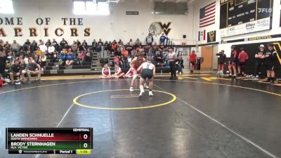 150 lbs Semifinal - Landen Schnuelle, South Winneshiek vs Brody Sternhagen, HLV, Victor